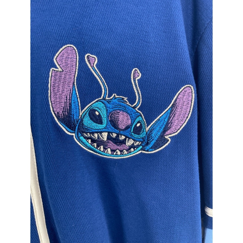 Disney Stitch Hoodie Baseball Jersey Twofer Experiment 626 Unisex XL Freeze - Picture 6 of 13